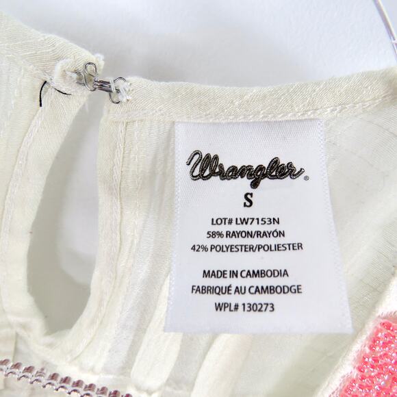 Vintage Y2k Boho Western Wrangler Beaded Blouse Sleeveless Hippie Boho Small - Picture 3 of 6